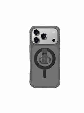 AmazingThing Titan Grip Case with Strap & Stand for iPhone 17 Pro Max – Clear Black