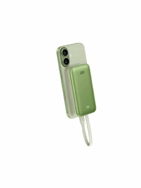 JODA MagTack 35W 10000mAh Power Bank with Built-in Type-C Cable - Green