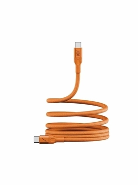 JODA Mag Roll Magnetic Cable, 60W, Type-C to Type-C, 1.2m Length - Orange