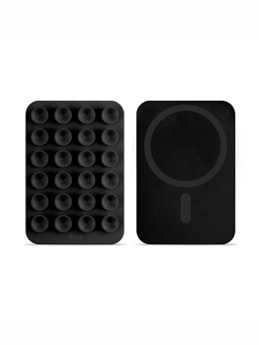 Drip Magnetic Silicone Adhesive Phone Stand – Black
