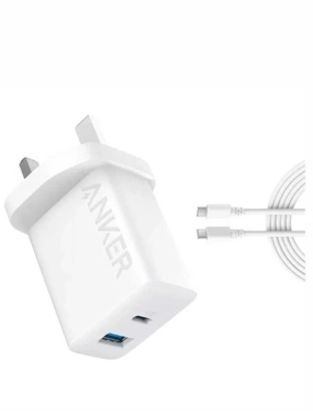 Anker 20W Wall Charger with USB-C & USB-A Ports and USB-C Cable