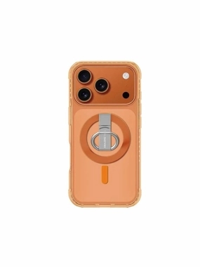 AmazingThing Titan Grip Case with Strap & Stand for iPhone 17 Pro – Transparent Orange