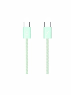 JODA Nylon USB‑C to USB‑C Cable – 60W Fast Charging – 1 Meter – Green
