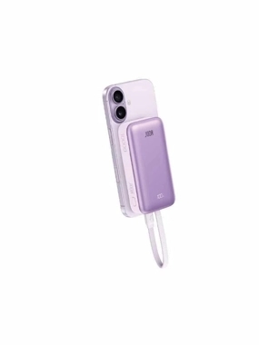 JODA MagTack 35W 10000mAh Power Bank with Built-in Type-C Cable - Purple