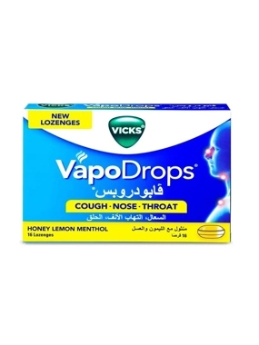 Vicks Vapodrops Honey Lemon For Sore Throat 16 Tabs
