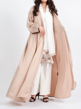French silk abaya, rose gold
