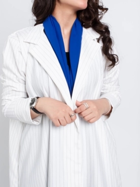 White striped formal abaya