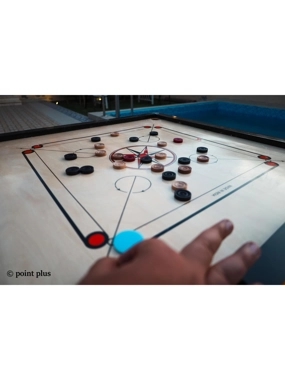 Floor Carrom Board + powder + Wooden Coins