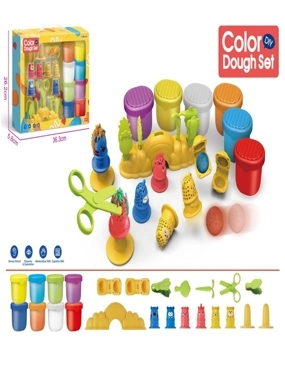 "Kids DIY Color Dough Set – Creative Playdough Kit with 12 Colored Tubs & Molding Tools (Size: 37 × 6 × 26.5 cm) "