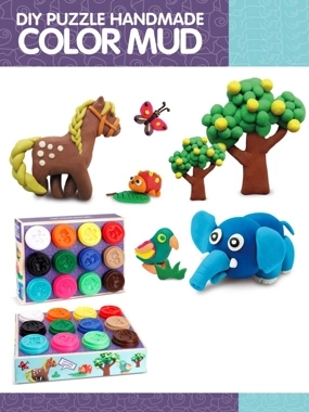 "Handmade DIY Color Mud Clay Set for Kids – 18.4 × 5 × 24.2 cm – 0.7 kg – Multicolor "