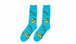 Alien relaxing on the beach socks
