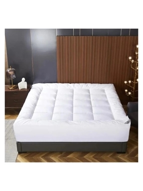 Gardenia Hotel-Style Cotton bed topper Queen Size 160×200 cm, 14 cm Thickness White