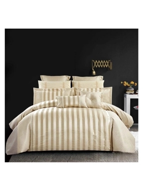 Lavita summer double bedspread embroidered golden beige 10Pcs