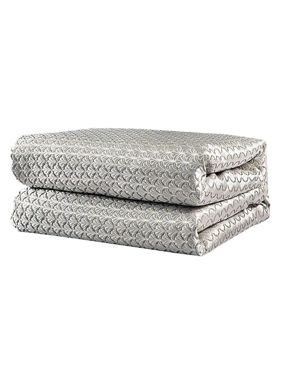 Carla summer double bedspread embroidered silver beige 9Pcs