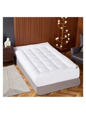 Gardenia Hotel-Style Soft Mattress Topper Size 200×200 cm, 14 cm Thickness White