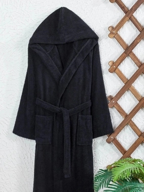 Home robe Nadav Turkish with hood hotel black number of pieces 1
