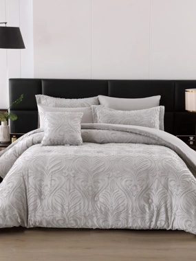 Narin Grey Summer Bedspread – Double – 7 Pieces | Al Habib Bedding