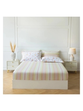 Summerland Double Summer comforter – Cotton with Floral Prints – White – 6 Pieces