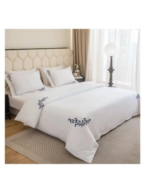 MUZN Summer Comforter Set Double White– 7 Pieces