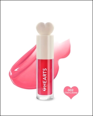 Hearts Lip Gloss Cherry Plump 002