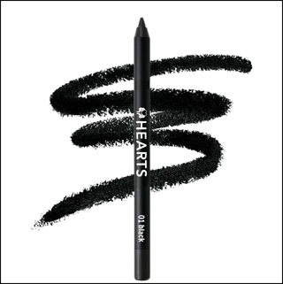 Hearts Waterproof Eyeliner Pencil - Black 01 - 1.2 g