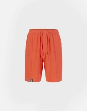 ORANGE UNISEX LINEN SHORTS