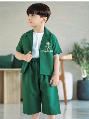 National Day Long Sleeve White Jacket