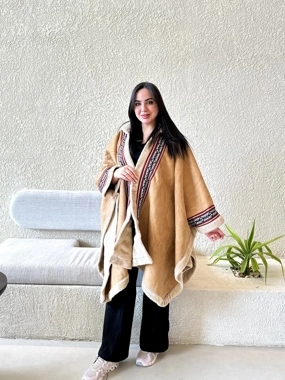 winter shawl, beige color