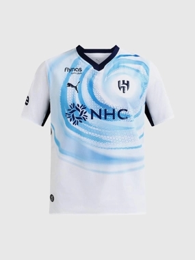 Al Hilal Away Jersey Replica Kids 26-27 White-Deep Navy