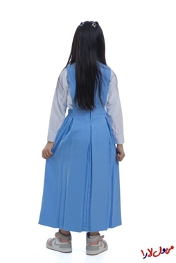 مريول سماوي سادة بقصة اكس موديل X