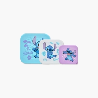 Pack of 3 Disney Stitch Print Lunch Box with Lid