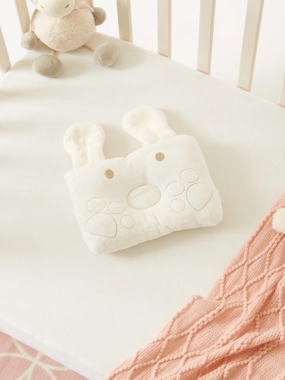 Juniors Bunny Shaped Pillow with Embroidery and Applique Detail