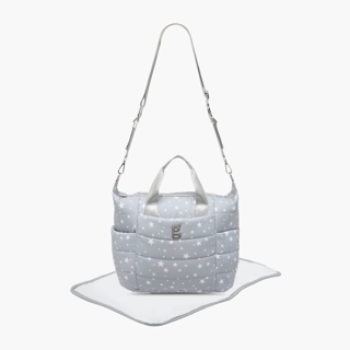 Giggles All-Over Star Print Padded Diaper Bag with Changing Mat