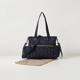 Giggles All-Over Star Print Quilted Diaper Shoulder Bag