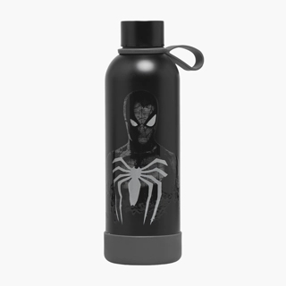 Spider-Man Print Stainless Steel Water Bottle with Loop Handle