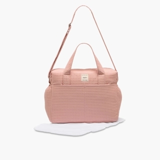 Giggles Pique Textured Diaper Bag with Zip Closure