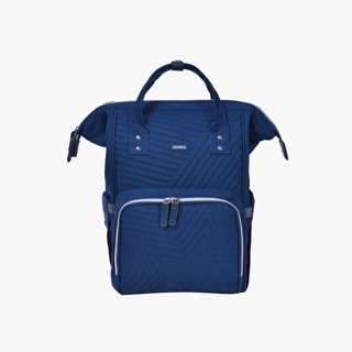 Juniors Quilted Diaper Backpack with Adjustable Straps and Zip Closure