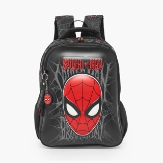 Spider-Man Print Backpack for Boys 5-8 Years with Adjustable Shoulder Straps - 16 inches