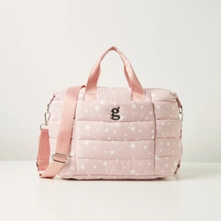 Giggles All-Over Star Print Padded Diaper Bag with Changing Mat