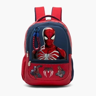 Spider-Man Print Backpack for Boys 5-8 Years with Padded Shoulder Straps - 16 inches