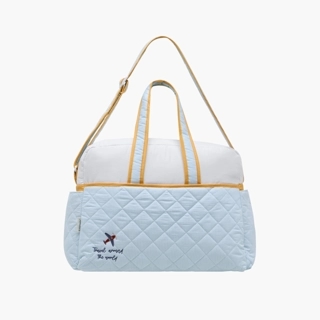 Juniors Quilted Diaper Bag with Adjustable Strap and Zip Closure