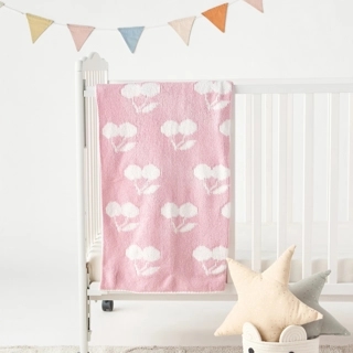Juniors All-Over Cherry Print Raschel Blanket - 75x100 cm