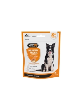 VetIQ Crunchy Treats with Creamy Filling for Adult Dogs and Puppies – Supports Skin and Coat Health (70g)