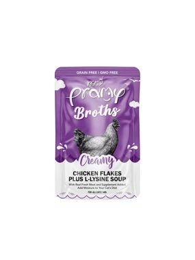 Pramy Wet Cat Food Creamy Soup Chicken Flakes 40g