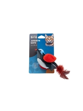 Dew May colorful bird-shaped plush cat toy with soft feathers (multicolored).