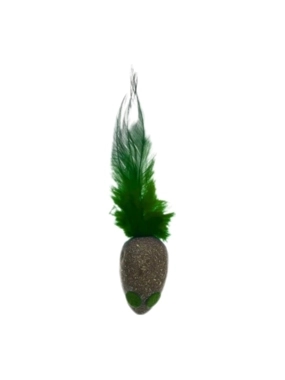 Catnip mouse toy with feathers , available in multiple colors