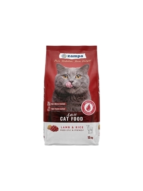 Zampa Dry Food for Adult Cats with lamb and Rice (15kg)
