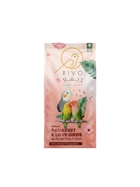 Rivo Cockatiel and Rose-ringed Parakeet Food, Natural Grain Mix, 1kg