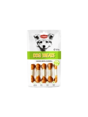Linsen Treat For Dogs Chicken Dental Dumbbell 100g