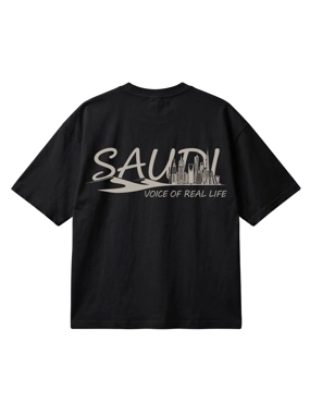 Black Oversized T-Shirt « Saudi Horizon »
